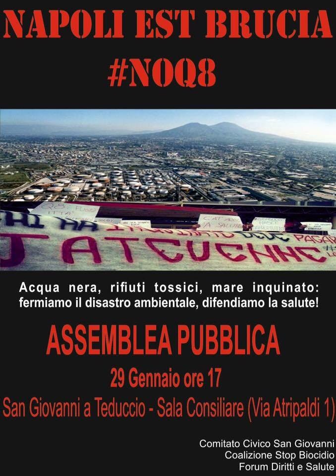 “Napoli Est Brucia”, oggi a San Giovanni a Teduccio il convegno contro il biocidio