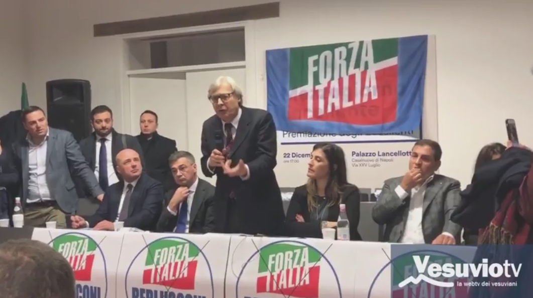 L’EDITTO DI CASALNUOVO, Sgarbi tenta la scalata a Forza Italia e critica il “modesto” Russo