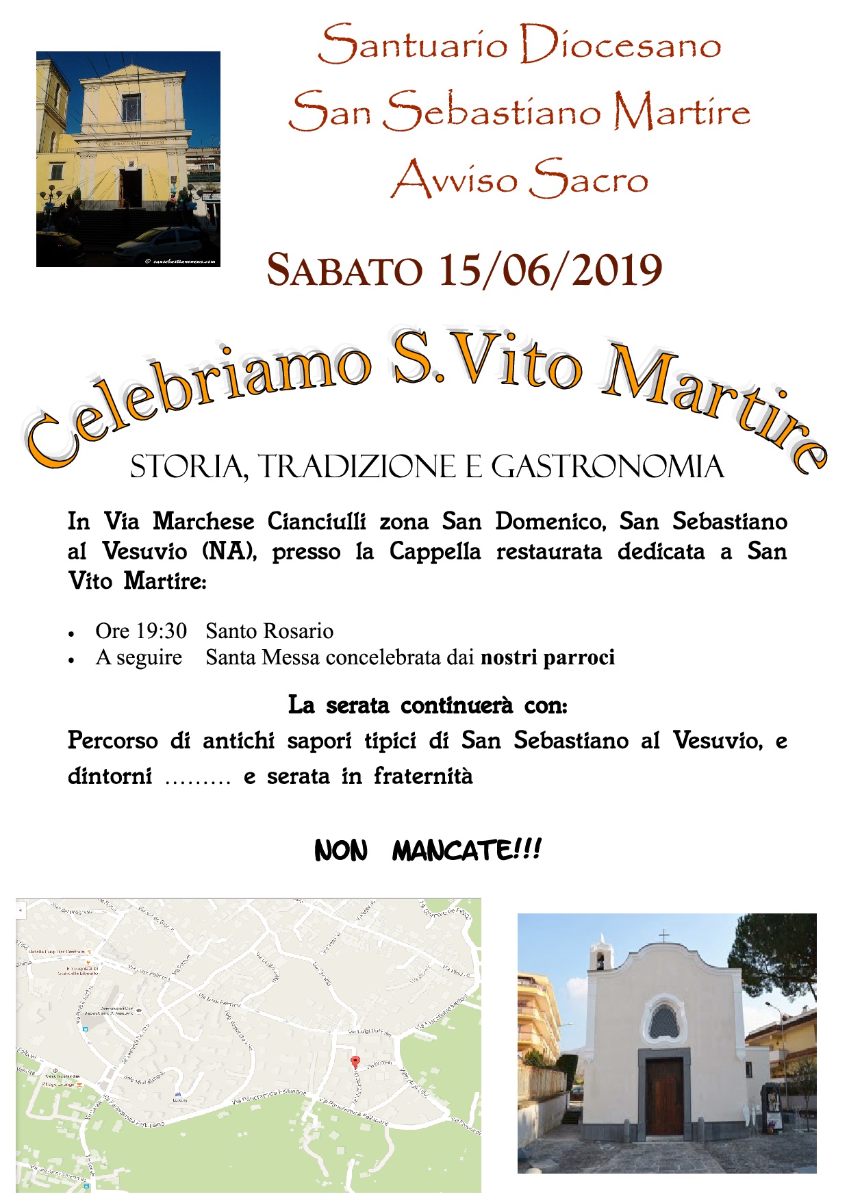 San Sebastiano celebra San Vito e i 500 anni di Cappella Cianciulli