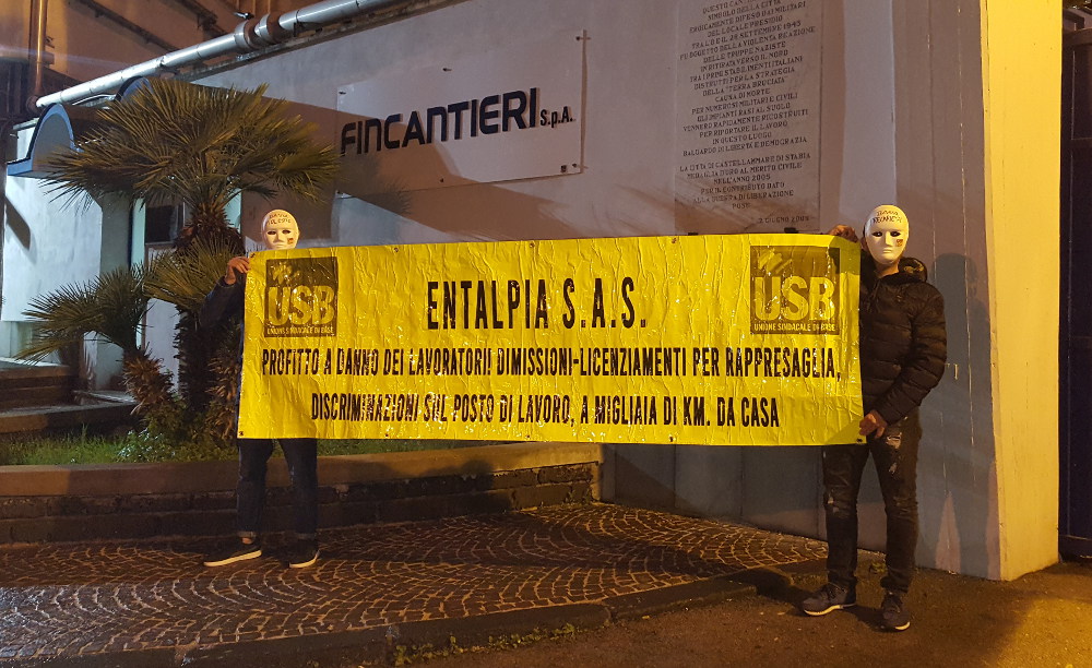 Inchiesta Fincantieri, anche nel vesuviano lavoratori in protesta