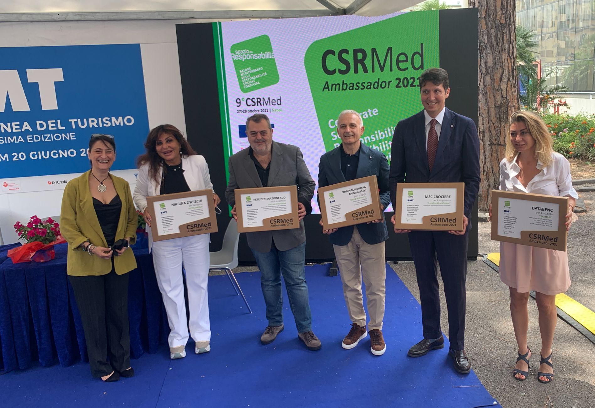 Premiati alla BMT i Campioni della sostenibilità, ecco i 5 CSRMed Ambassador del settore turistico