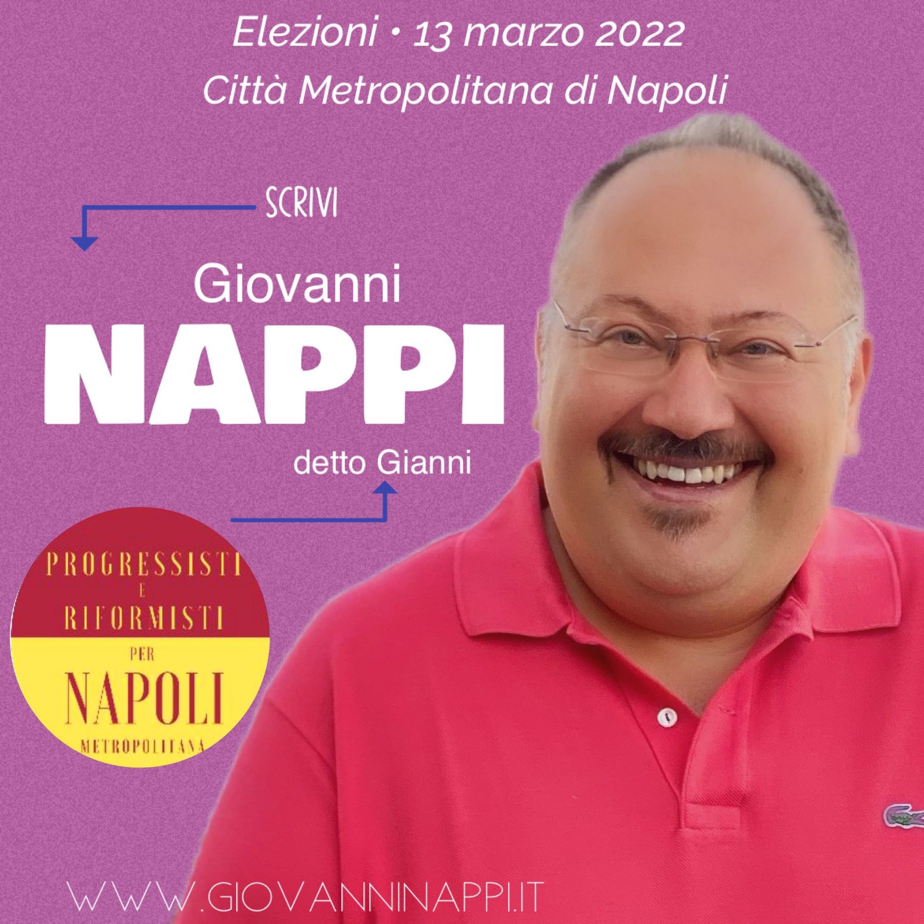 Elezioni Città Metropolitana, Giovanni Nappi candidato nella lista Progressisti e Riformisti per Napoli